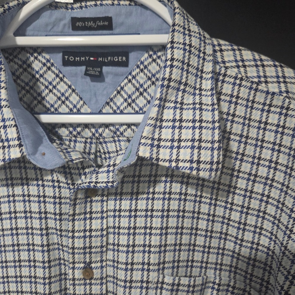 Tommy Hilfiger XXL Plaid Shirt Button Up‎ Long Sleeve Menswear Casual